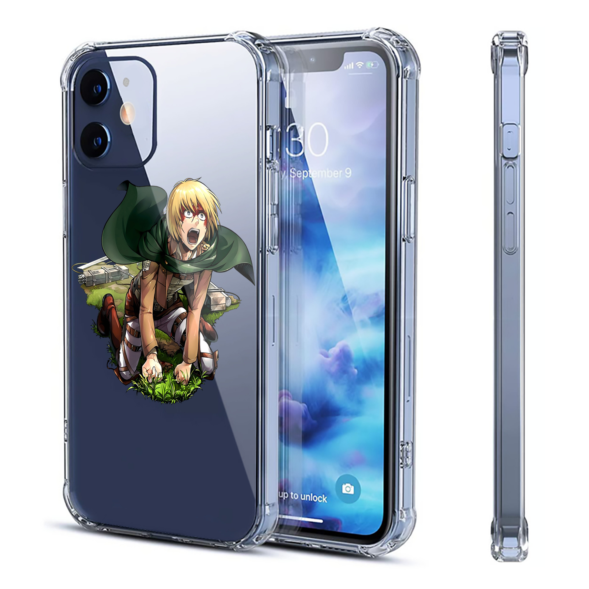 （画像用） 進撃の巨人 アルミン·アルレルト Attack on Titan Armin Arlert 【iPhone 12シリーズ対応】透明スマホケース（クリアソフトケース）